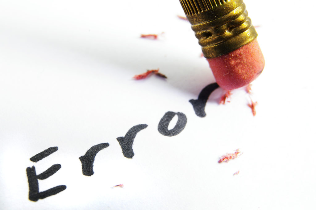 Erasing an "error"